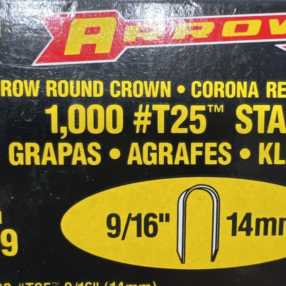 ARROW T25 #259 9/16" 14mm Staples (1 Box/1000 per box) - Picture 5 of 5
